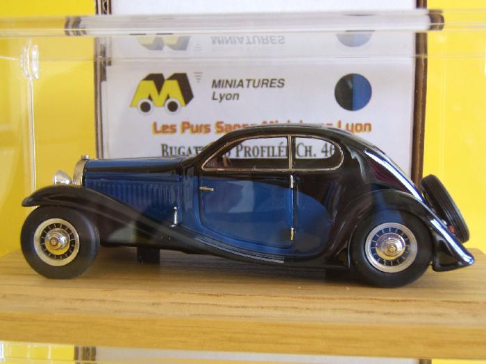 1:43 Miniatures Lyon Bugatti T.46 Coupe Profilee Ch.46482 1932 resin ...