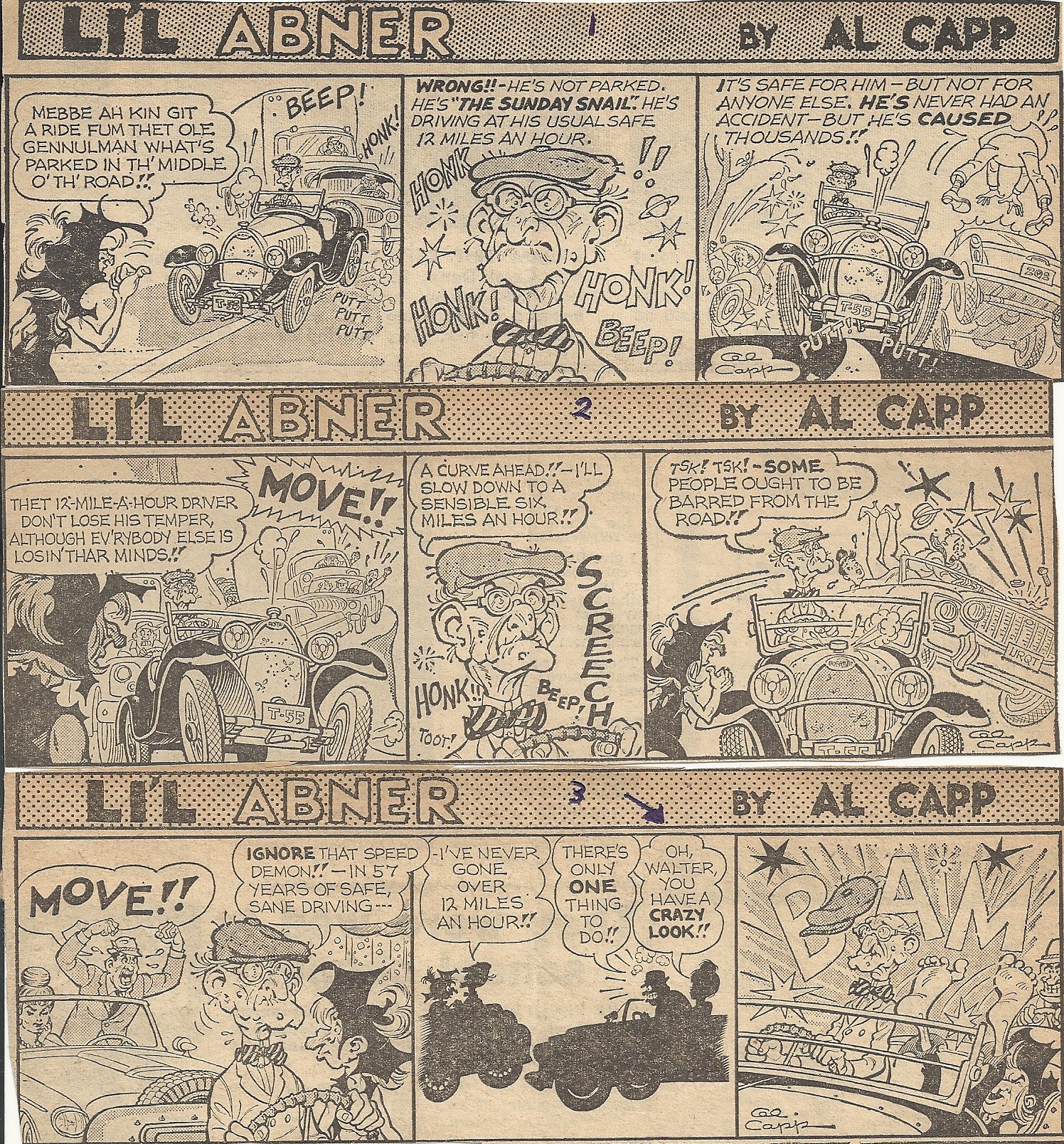 Bugatti in Li'l Abner comic